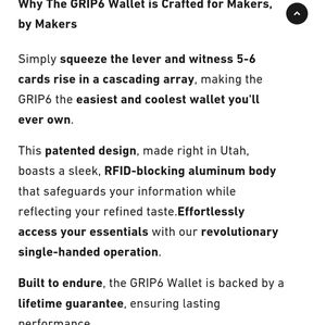 Grip6 wallet